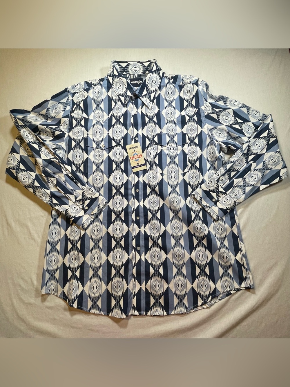 Wrangler Checotah Shirt NWT Men’s XL Western Pearl Snap Rodeo Cowboy Ranch